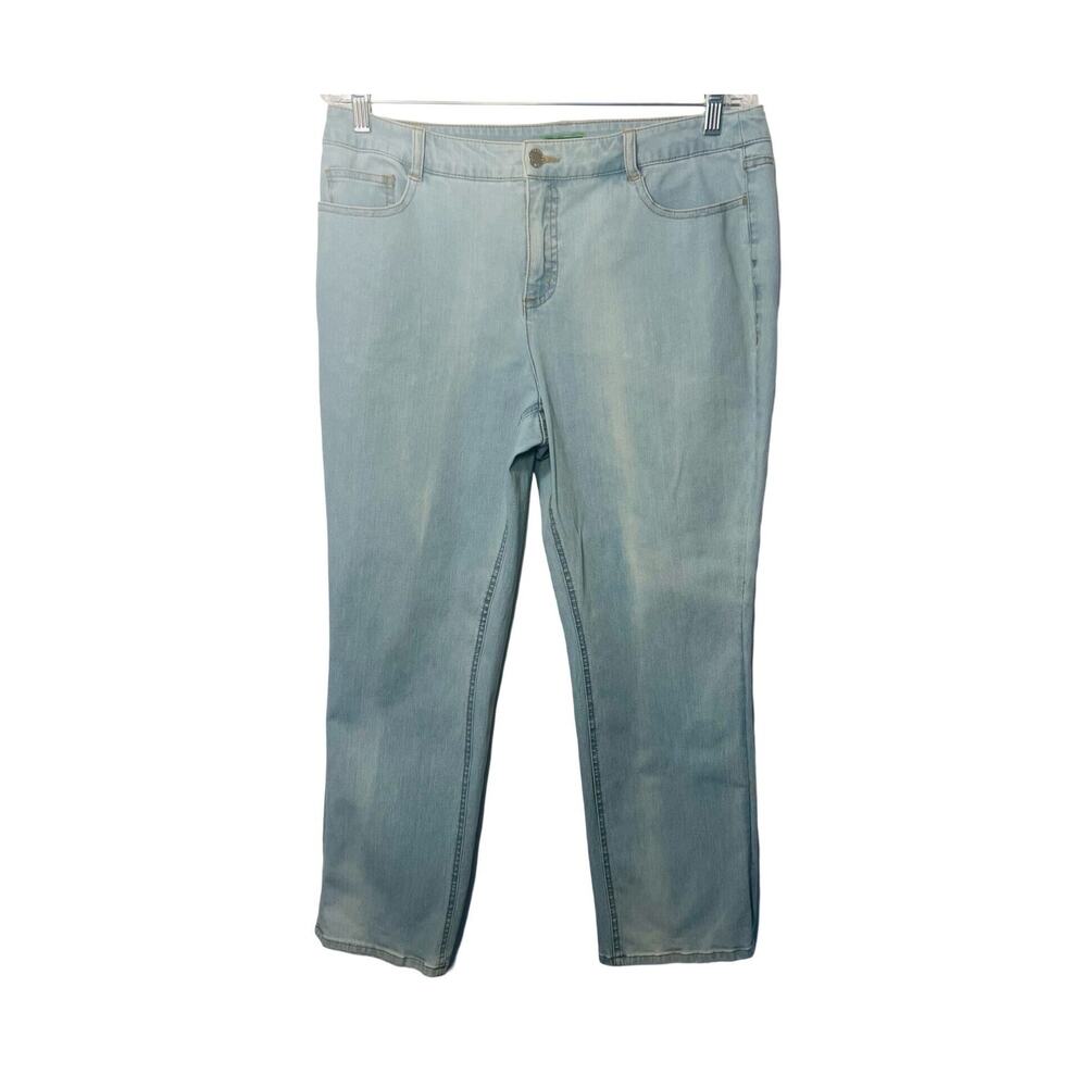 C.Wonder Jeans Womens Size 12 Light Wash Denim Straight Leg MId Rise Stretch Lux - Picture 3 of 11